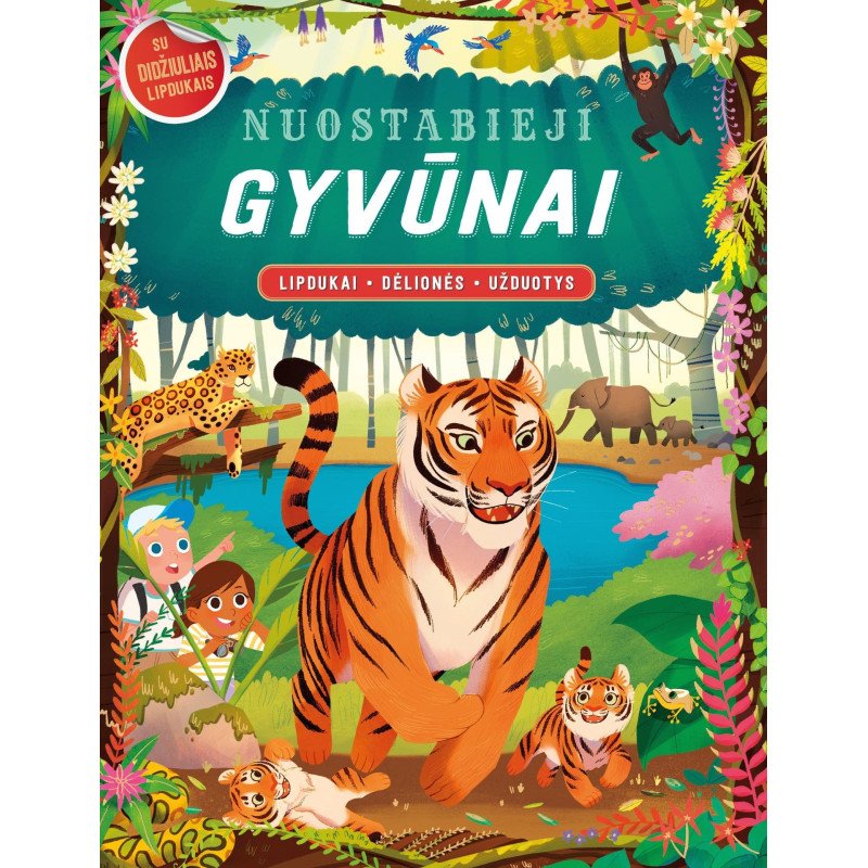 Nuostabieji gyvūnai. Lipdukai-dėlionės-užduotys