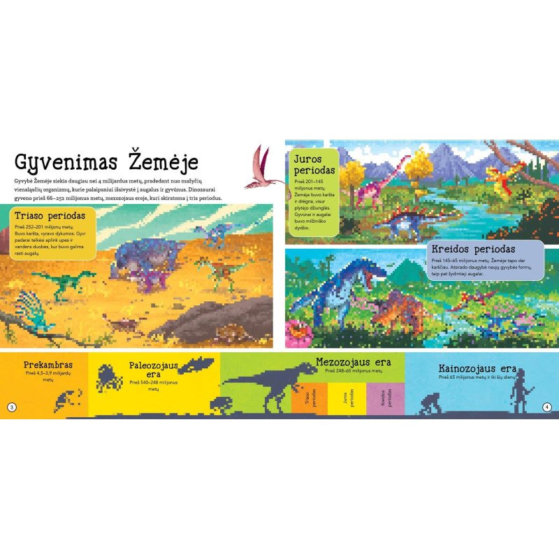 Grėsmingieji dinozaurai. Lipdukai-dėlionės-užduotys