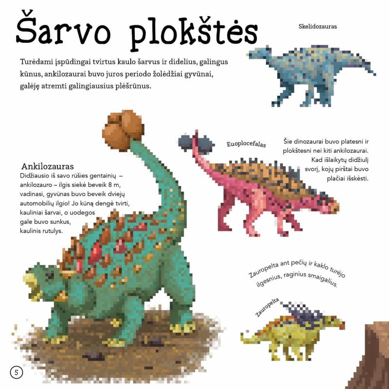 Grėsmingieji dinozaurai. Lipdukai-dėlionės-užduotys