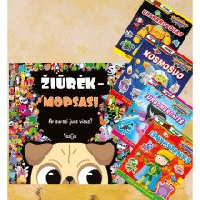Žiūrėk Mopsas+4 Superherojus knygelės. Penkių knygų komplektas