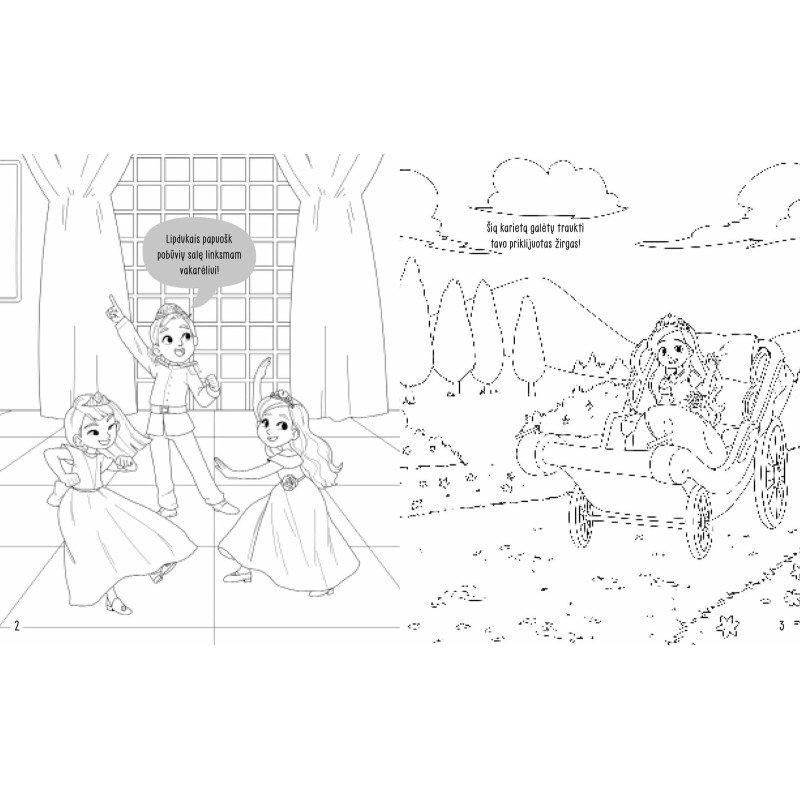 Nuspalvink lipdukus. Princesė