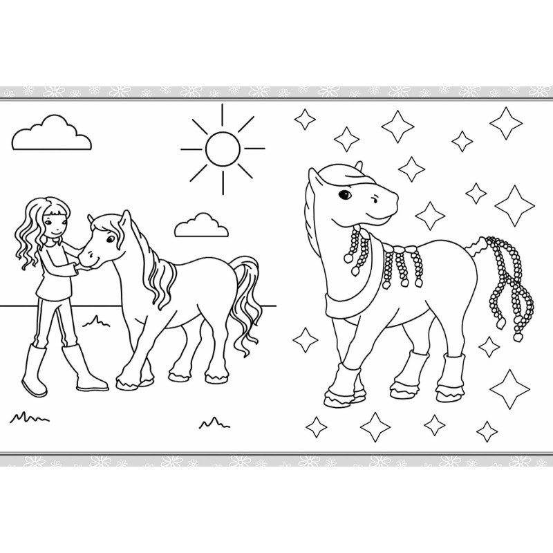 Didžioji spalvinimo knyga. Poniai