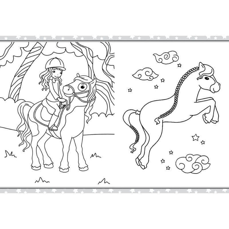 Didžioji spalvinimo knyga. Poniai