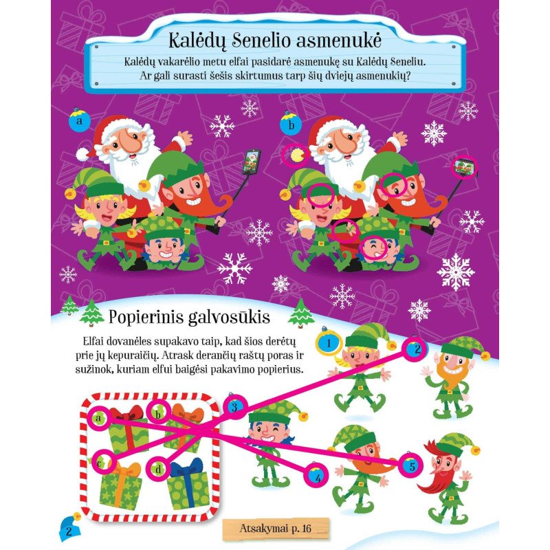 Pirmosios elfo Kalėdos. Veiklos knyga su lipdukais