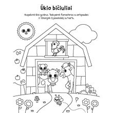 Linksmybės ūkyje. Spalvinimo knyga su dvipusiais flomasteriais