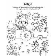 Linksmybės ūkyje. Spalvinimo knyga su dvipusiais flomasteriais