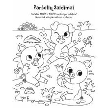 Linksmybės ūkyje. Spalvinimo knyga su dvipusiais flomasteriais