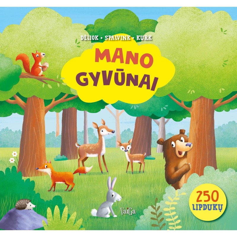 Mano gyvūnai. Dėliok, spalvink, kurk