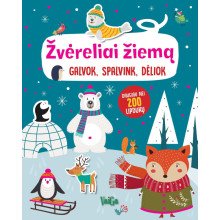 Žvėreliai žiemą. Galvok, spalvink, dėliok