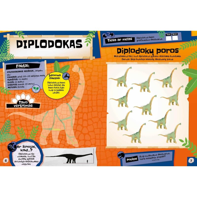 Suklijuok ir sužinok. Dinozaurai