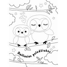 Mieli gyvūnėliai. Spalvink blizgančiais dažais