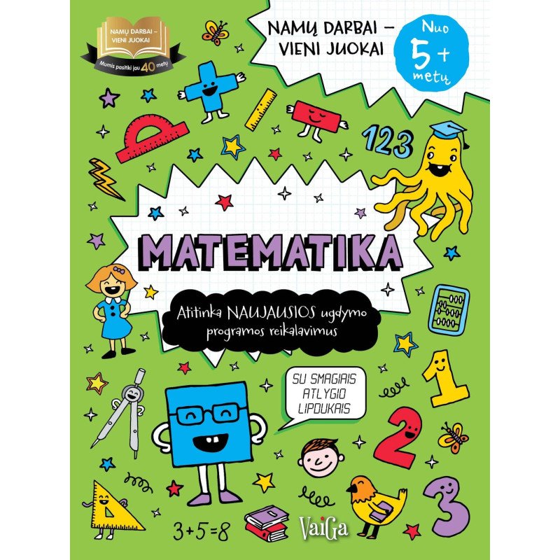 Matematika. Namų darbai – vieni juokai (5+)