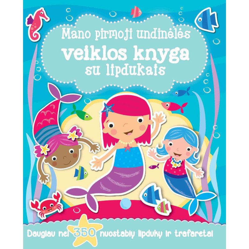 Mano pirmoji undinėlės veiklos knyga su lipdukais