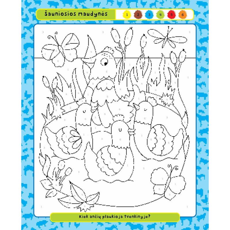 Spalvink pagal skaičius. Ūkio darbai