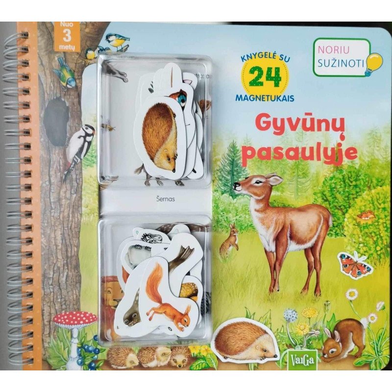 Gyvūnų pasaulyje. Knygelė su magnetukais