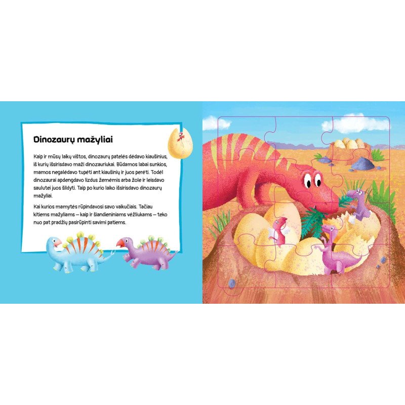 Dėlionių knyga. Dinozaurai