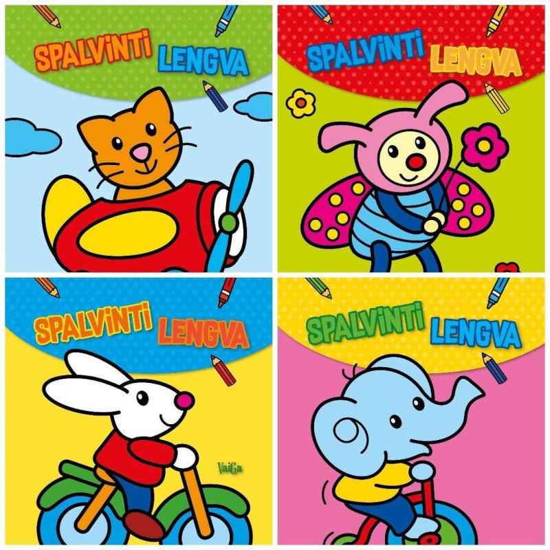 Spalvinti lengva - keturių knygelių komplektas