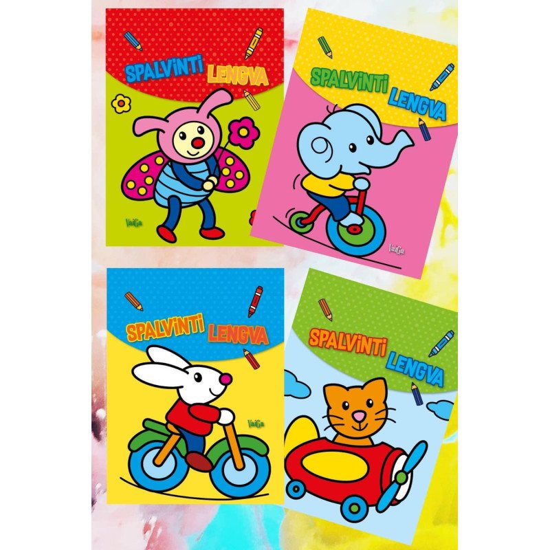 Spalvinti lengva - keturių knygelių komplektas