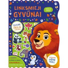Linksmieji gyvūnai. Daugybė iškilių lipdukų