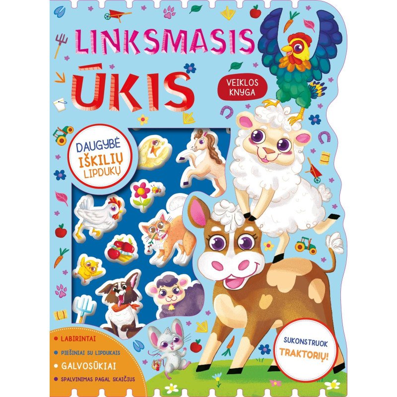Linksmasis ūkis. Daugybė iškilių lipdukų
