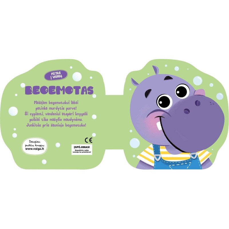 Begemotas. Metas į vonią