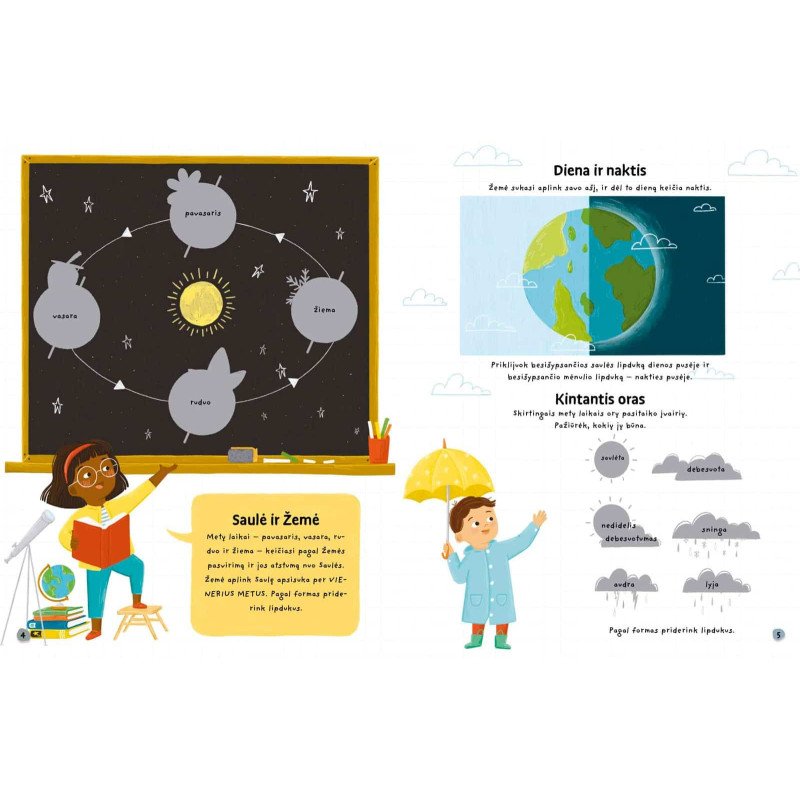 Metų laikai. Lipdukų knyga