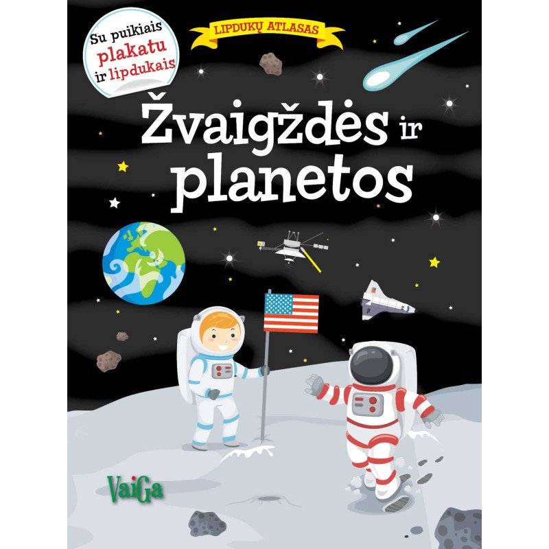 Žvaigždės ir planetos. Lipdukų atlasas(su plakatu)