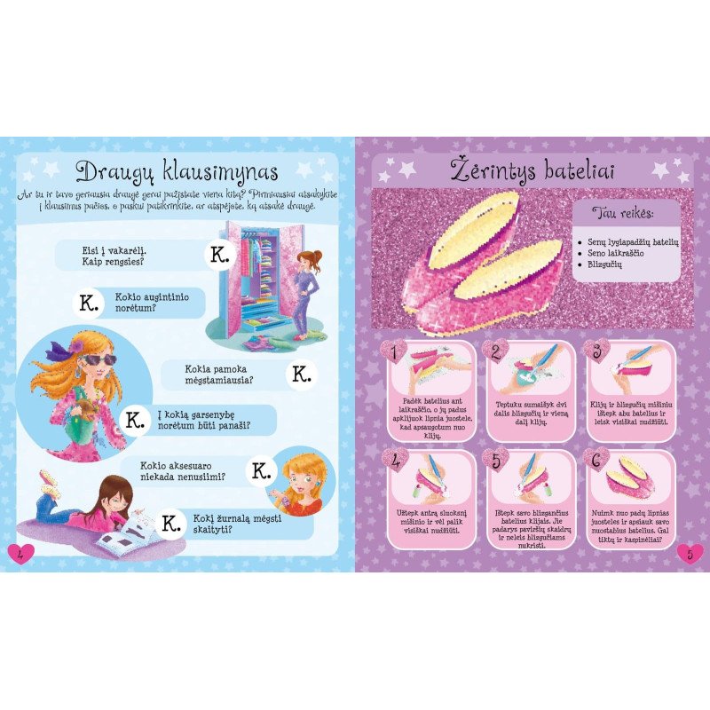 Podiumo kerai. Lipdukų knyga