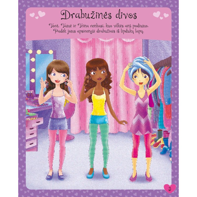 Podiumo kerai. Lipdukų knyga