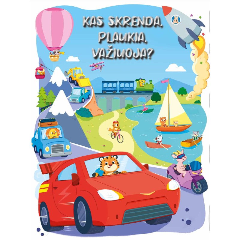 Kas skrenda, plaukia, važiuoja? (Su 50 garsų)