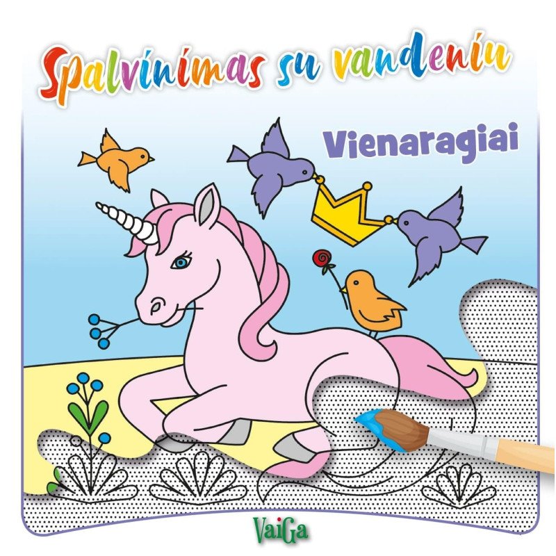 Spalvinimas su vandeniu. Vienaragiai + Princesės + Princesių istorijos. 5 minučių pasakos