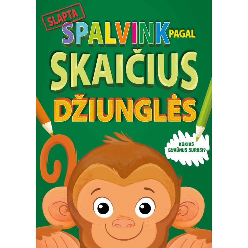 Spalvink pagal skaičius. Džiunglės + Ūkis. Dviejų knygelių rinkinys