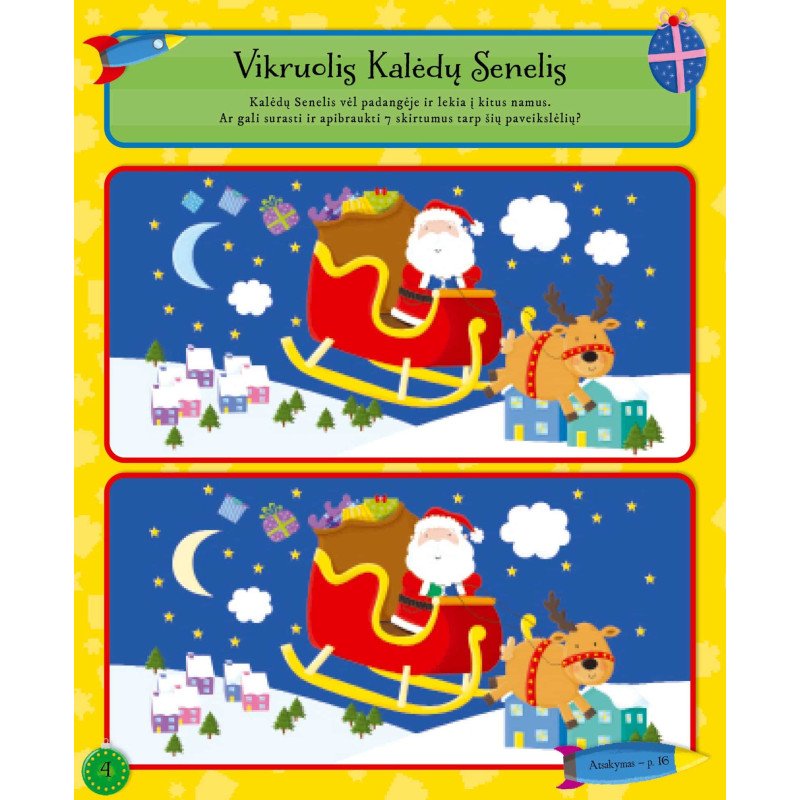 Šventinė naktis. Veiklos knyga su lipdukais