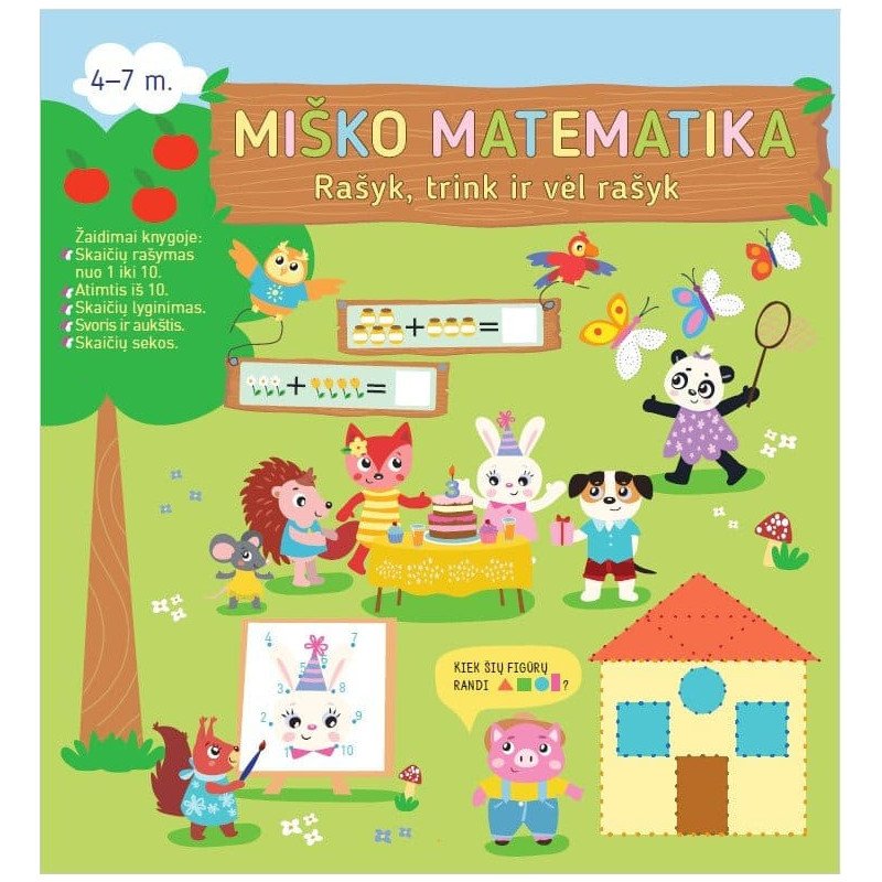 Miško matematika. Rašyk, trink ir vėl rašyk