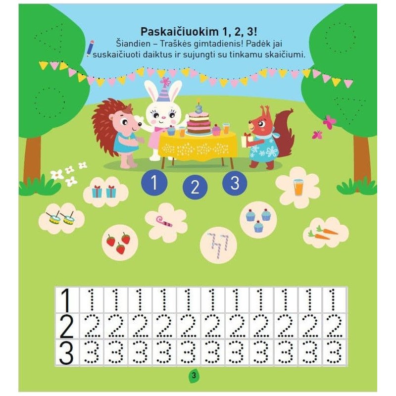 Miško matematika. Rašyk, trink ir vėl rašyk