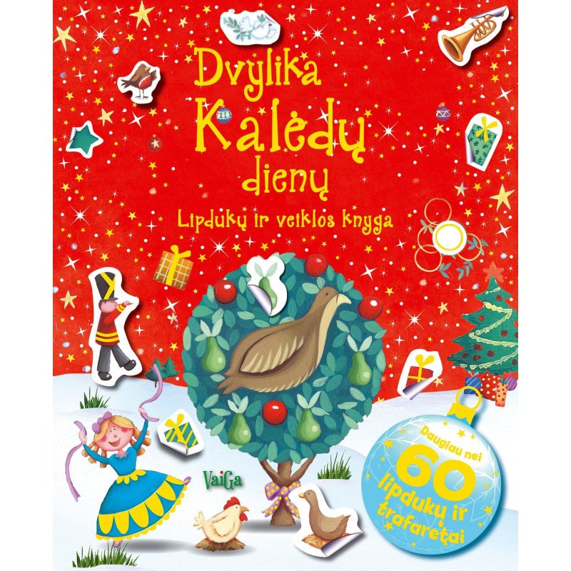 Dvylika Kalėdų dienų. Lipdukų ir veiklos knyga