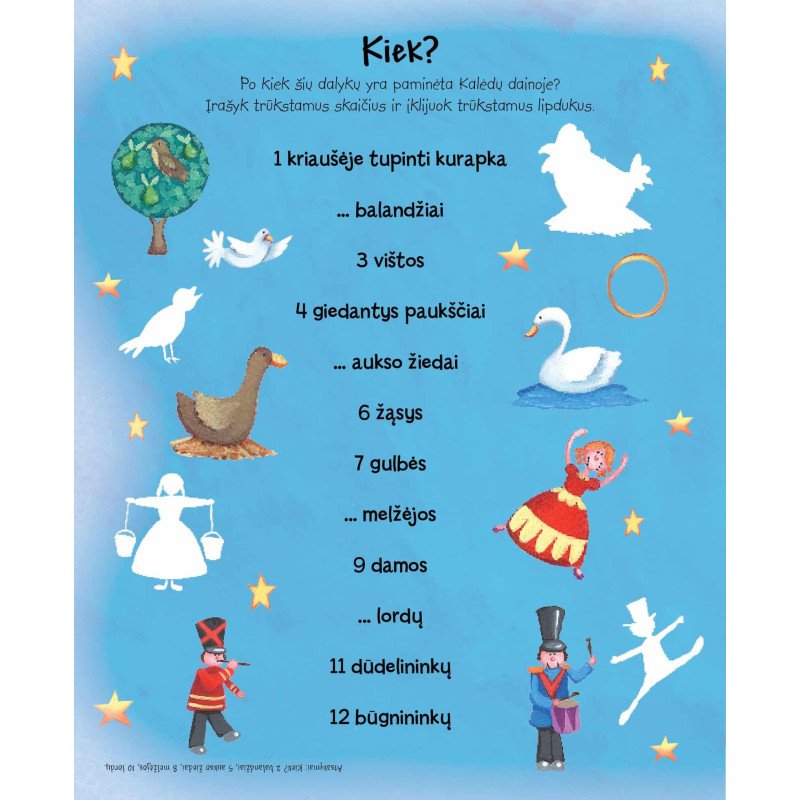 Dvylika Kalėdų dienų. Lipdukų ir veiklos knyga