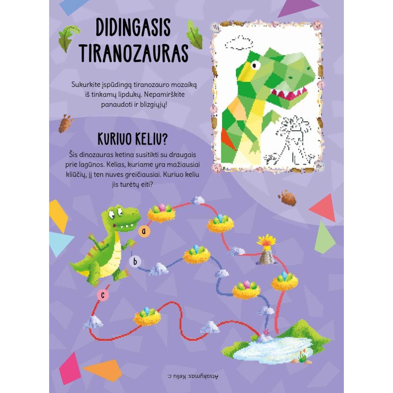 Blizgančios mozaikos. Lipdukų knyga