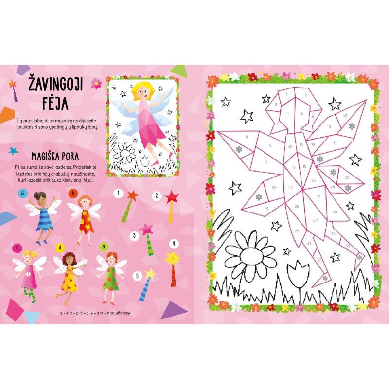Magiškos mozaikos. Lipdukų knyga