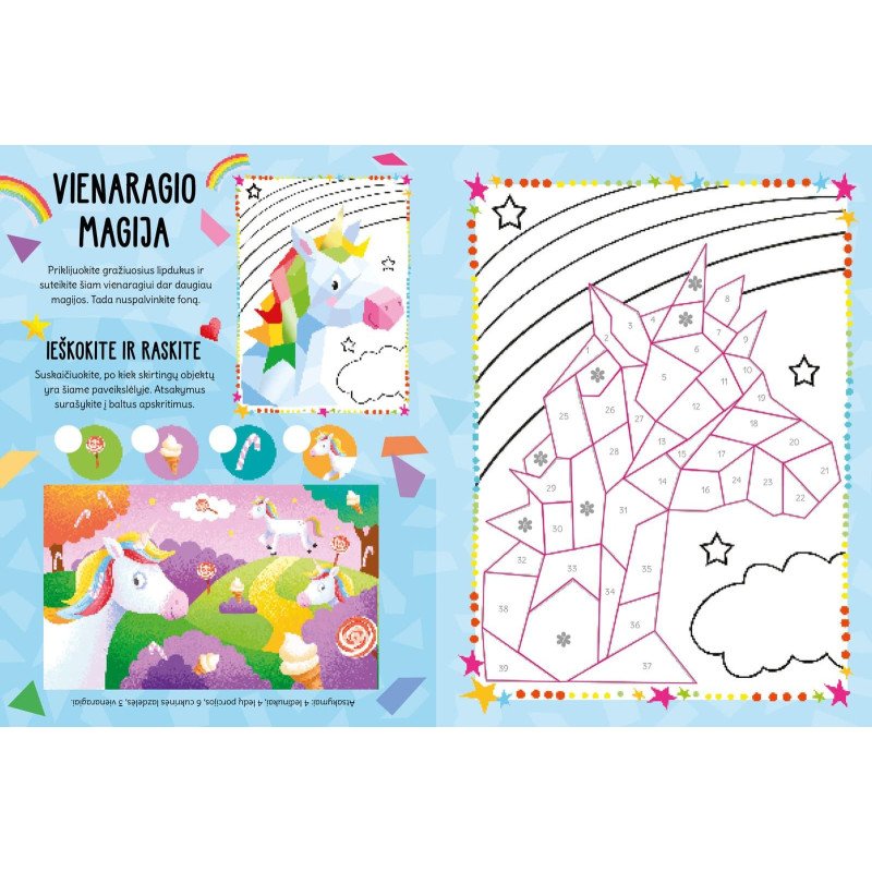 Magiškos mozaikos. Lipdukų knyga