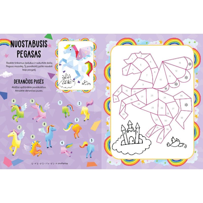 Magiškos mozaikos. Lipdukų knyga