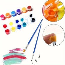 12 spalvų akvareliniai guašiniai dažai