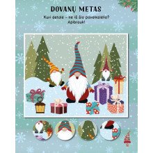 Žiemiškos nykštukų linksmybės. Galvok, spalvink, dėliok