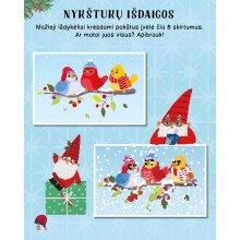 Žiemiškos nykštukų linksmybės. Galvok, spalvink, dėliok