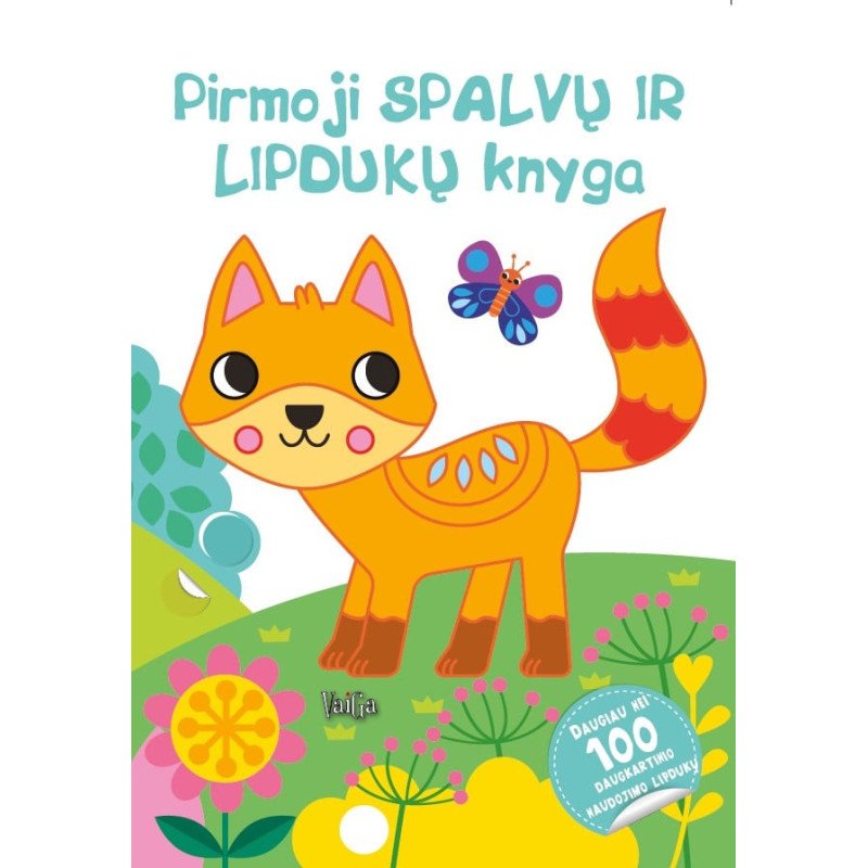 Pirmoji spalvų ir lipdukų knyga. Kačiukas