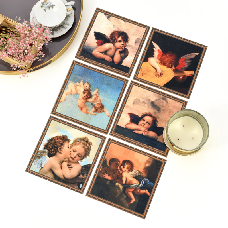 Stalo padėkliukai „Renesanso angelai" (6 vnt.)