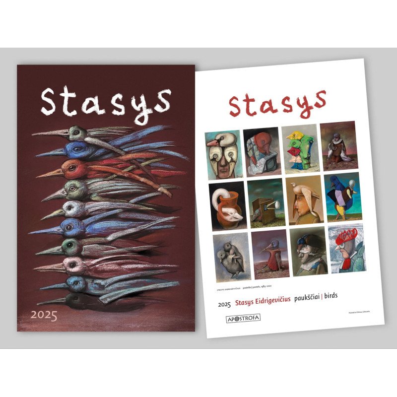Stasys Eidrigevičius. Paukščiai. Kalendorius 2025