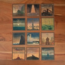 Stalo padėkliukai „Čiurlionio zodiakai" (12 vnt.)