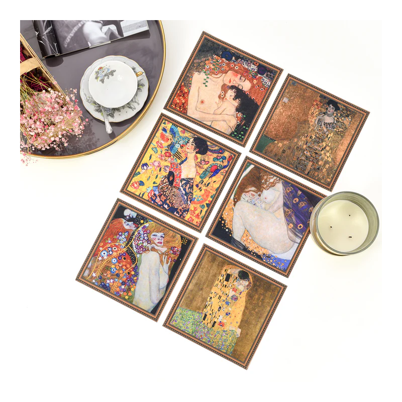 Stalo padėkliukai „Gustav Klimt" (6 vnt.)