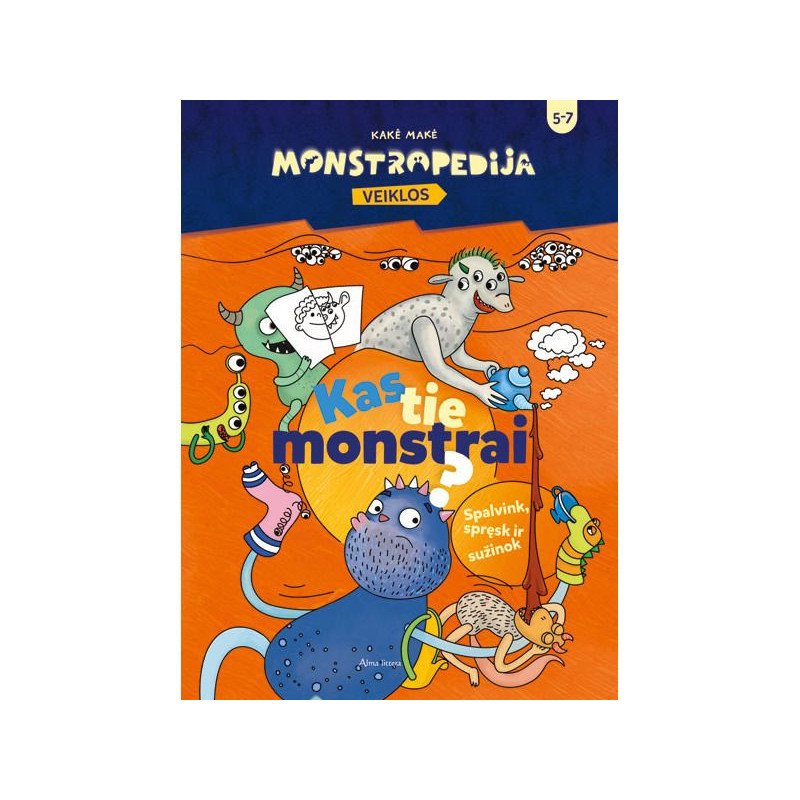 Monstropedija. Spalvink, spręsk ir sužinok, KAS TIE MONSTRAI? (su defektais)